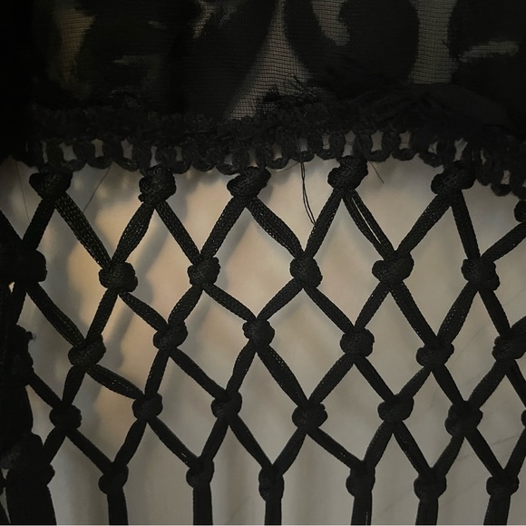 Goth Fringe Velvet Floral Kimono - Picture 10 of 10